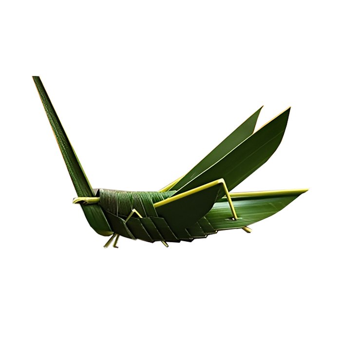 Bamboo-woven grasshopper